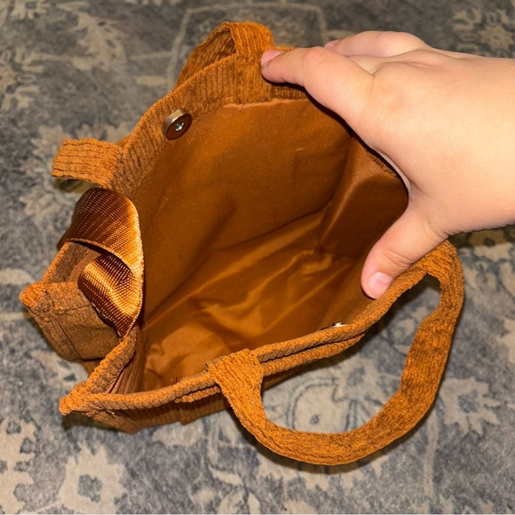 Brown Corduroy Crossbody Handbag - Picture 10 of 12